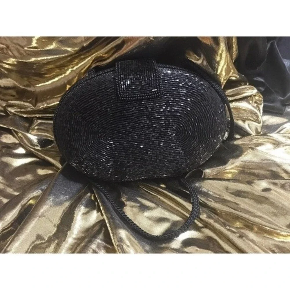 Vintage Black Beaded Evening BagBag